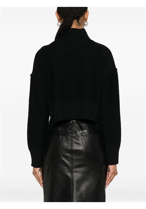 Black cut-out cropped jumper MM6 Maison Margiela - women MM6 MAISON MARGIELA | S52HA0285M13044900